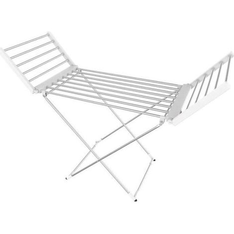 FIL A LINGE - TANCARVILLE - ETENDOIR - SAC DE SECHAGE Sèche-Linge Electrique Etendoir Pliant d'Intérieur à Etages Classique Blanc