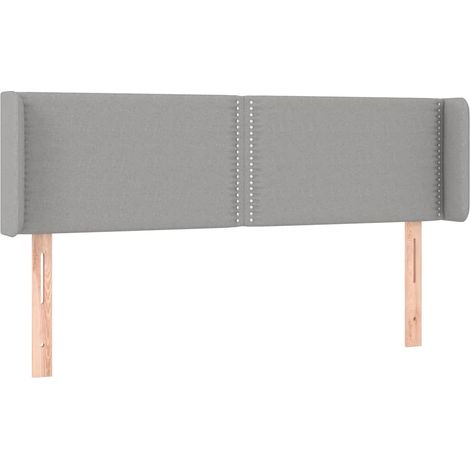 Maison Exclusive - Cabecero de tela gris claro 147x16x78/88 cm (1/5)