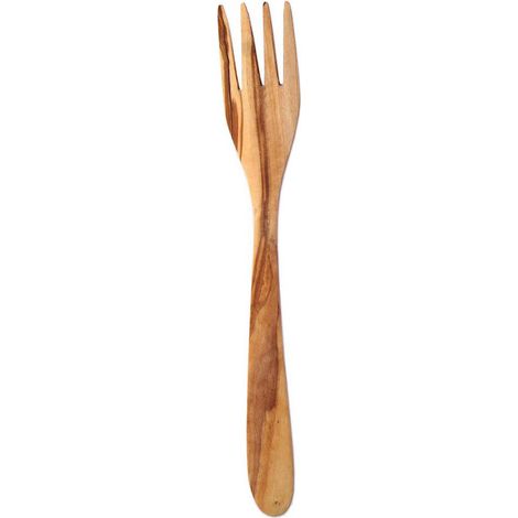 Fourchette en Bois d'Olivier pour la Cuisine et la Table, Longueur 20 cm, Largeur 3 cm - PANGIVO