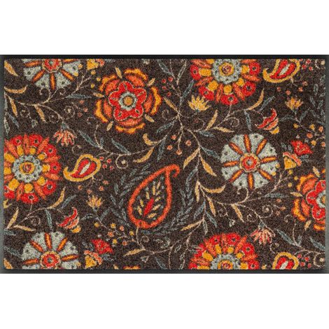 Paillasson, 50x75cm, intérieur et extérieur, Lavable, Multicolore (1/5)