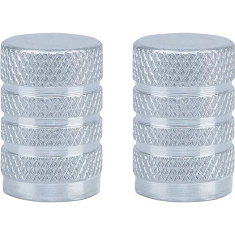 Bouchons de valve en aluminium Oxford - lot de 2 - couleur argent