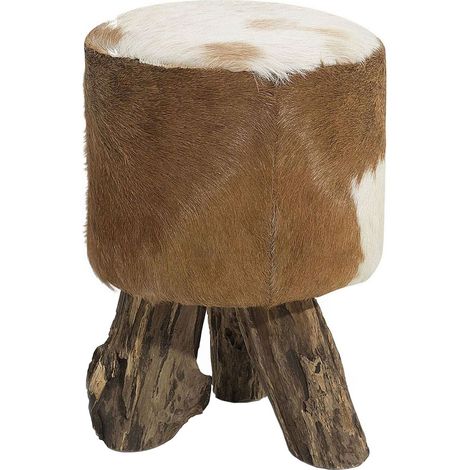 Footstool KENT Leather Golden Brown (1/5)