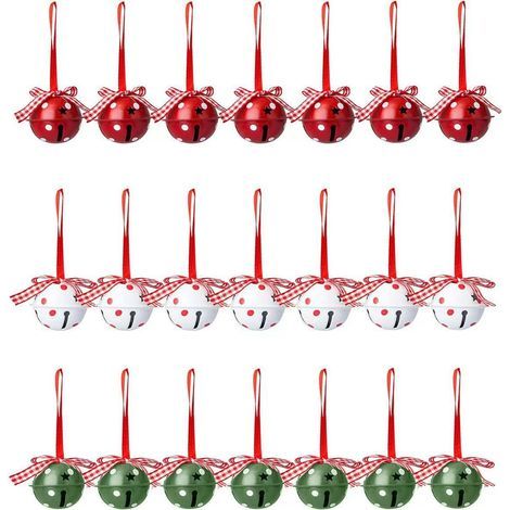 Rustikale Weihnachtsglocke aus Metall, Set mit 12 dekorativen Hängeornamenten für Weihnachtsbäume, Türen und Winterdekorationen, festliche Accessoires für Zuhause, Vintage-Weihnachtsschmuck (1/5)