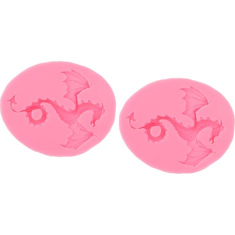 2 PIÈCES Moule en Silicone Alimentaire Fondant Sans Odeur Souple pour Décoration Gâteau et Loisirs Créatifs Type 3 (1/5)