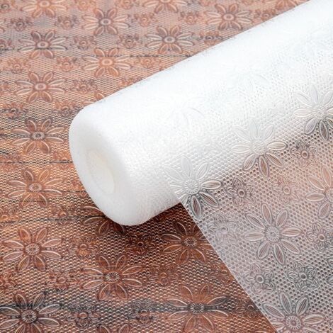 Tapis Fond de Tiroir, 45 x 500 cm Tapis Antidérapant Cuisine EVA Non-Adhésif, Protection Tiroir Cuisine pour Etagères Armoires (1/5)
