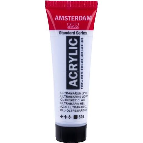 Peinture acrylique en tube - Outremer clair - 505 - Amsterdam - 20ml (1/2)
