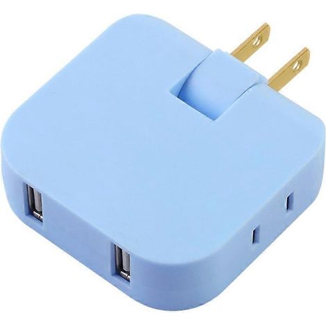 Adaptateur 1 à 4 Prises Plates 180° Rotatif, Prolongateur Secteur avec Broches Plates (1/4)