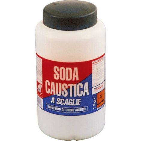 Soda caustica 1 kg a scaglie detergente multiuso uso industriale domestico