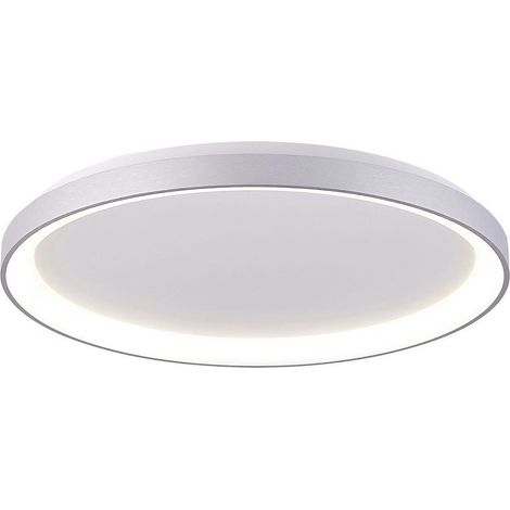 Trade Shop - MODERE PLAFONIERA TONDA LED CCT 60 W 3000K 4000K SOFFITTO LAMPADA PARETE 80 CM - Silber (1/2)