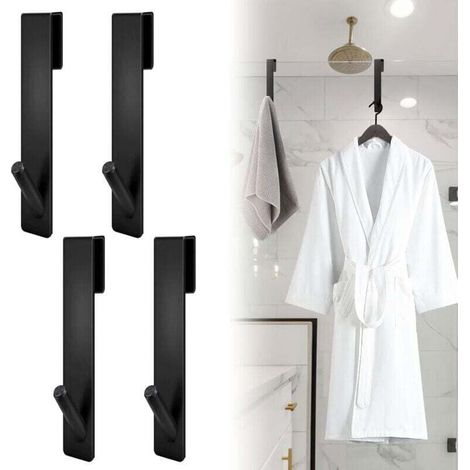 Shower hooks set of 4, stainless steel shower hooks, shower door hooks, towel and razor hooks steel MUMU (1/4)
