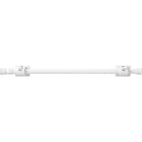 Tringle à Rideau Télescopique 5090cm Set Barre Rideau Extensible sans Perçage Tringles à Rideaux à Tension de Ressort pour Cuisine, Salle de Bain, Armoire, Fenêtre (1/5)