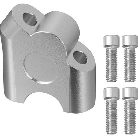 kit de rehausseur de guidon pivotant pour moto, adaptateur de fixation pour guidon de 22 mm-5.8X5.3CM-Silver