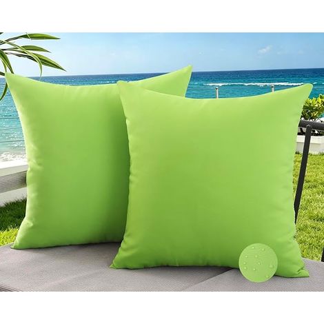 Cushion Covers 50 x 50 cm Outdoor Waterproof Green Decorative Cushion Covers Modern Spring Summer Pillowcase for Garden Living Room Patio Balcony Bedroom Home Decor Set of 2 (1/5)