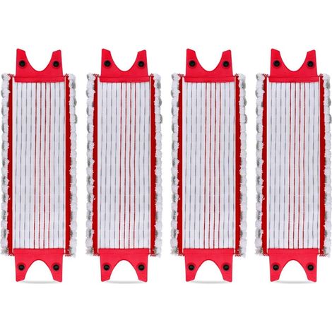 Lot de 4 Replacement Microfibre Pad pour Vileda EasyWring Ultramax/ 1-2 Spray Tampons de Microfibre pour Vileda Ultramax, UltraMax, UltraMax Plus et Easy Wring UltraMax Carlin