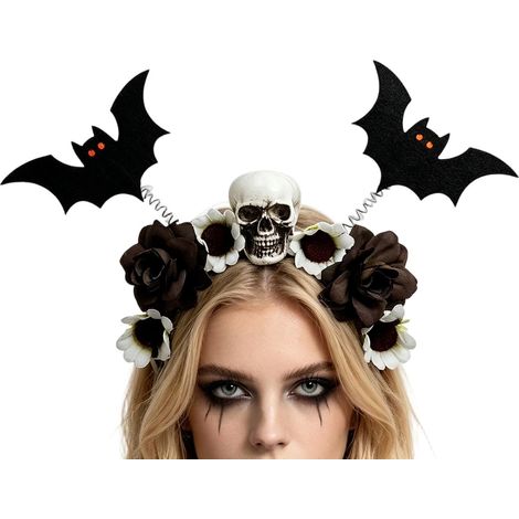 Halloween-Stirnband, Fledermaus-Haar- und Kopfschmuck Halloween-Stirnband, Cosplay-Accessoire für Partys, Karneval, Feiern, Zuhause, Bühne, Schule und Aktivitäten für Erwachsene (1/5)