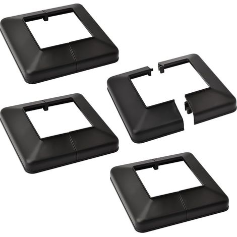 4x4 Plastic Post Base Cover Plates, Decorative Post Base Cover Plates, Square Split Post Skirts, Railing Base Cover (1/3)