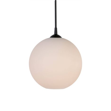 Belid Capo - Suspension à 1 ampoule Globe, structure noire, E27