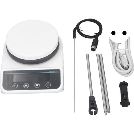Agitateur magnétique de 2 litres avec fonction chauffante, affichage numérique thermostatique, petit agitateur électromagnétique, prise européenne 220 V (1/5)