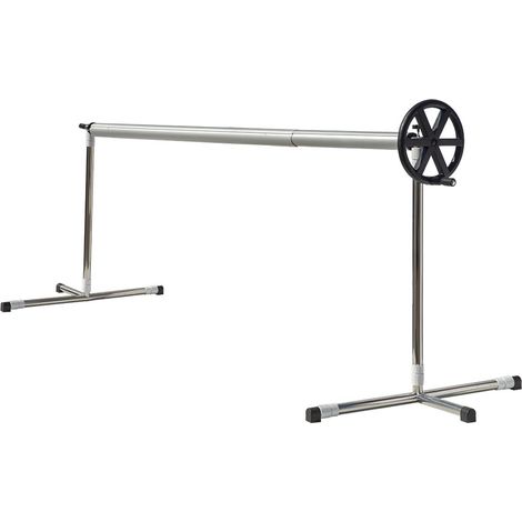 Azialo – Enrouleur de bâche de piscine ajustable jusqu'à 1,90m – Tubes télescopiques en aluminium – Largeur bâche max 5m – Accessoire pour piscines hors-sol et enterrées