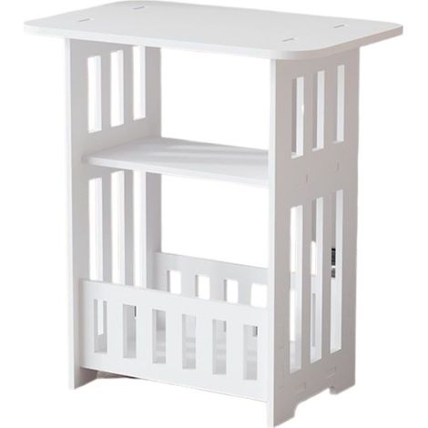 Table de Chevet, Petite Table d'Appoint out de Canapé Salon, Mini Avec Porte-Revues (1/4)