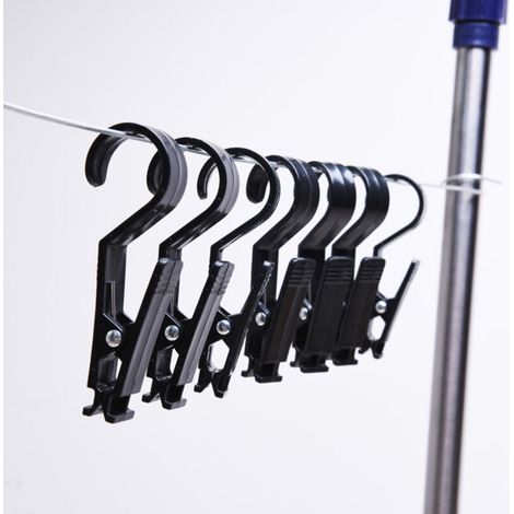 8 pièces Crochet Lumineux pour Toile de Tente Extérieure, Crochets en S, Crochets pour Toile de Tente, pour Lumières de Fête Suspendues, Crochets Multifonctionnels, Noir,11230mm (1/3)