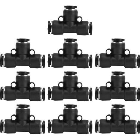 Raccord de Tube pneumatique en PVC Durable, 10 pièces, étanchéité Stable, résistance à la Corrosion, accessoires de compresseur 10mm (1/5)