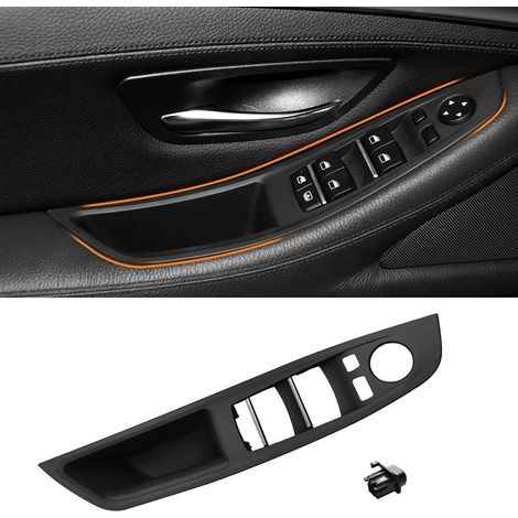 Compatible with BMW 5 Series F10/F11 Door Handle, Interior Door Handle Trim, Front Door Handle, Left Interior Handle F10 F11: 520 523 525 528 530 535 (2010-2016) - Black (1/5)
