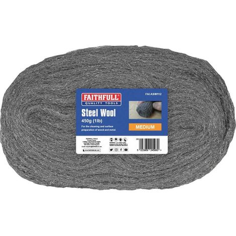 Faithfull Steel Wool 1-2 Medium 450g FAIASW112 (1/3)