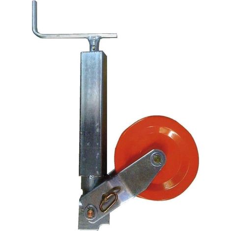 Imline – Roue jockey renforcée 70 mm – Galet métallique 250 x 100 mm – Charge 650 kg – Hauteur réglable 660 à 940 mm