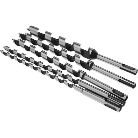 Coffret de 5 forets à bois de 6 mm, 10 mm, 14 mm, 18 mm et 20 mm (longueur totale : 230 mm). (1/3)