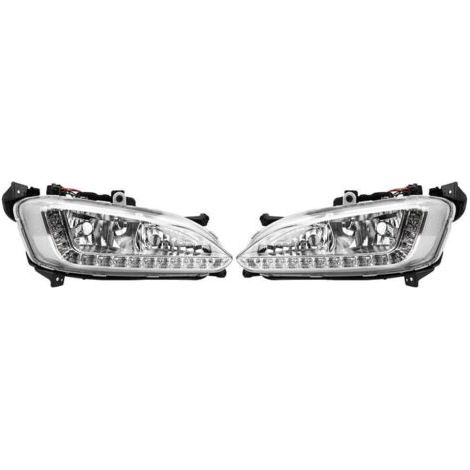 XVX – Paire de feux diurnes LED DRL 12V – Couvercle antibrouillard pour Hyundai Santa Fe/IX45 2013-2015 – Résistance à l'eau et aux chocs (1/4)