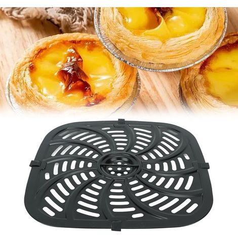 Bac de Remplacement pour Friteuse, Plateau Grill, Pièce Accessoire Antidérapante avec Cadre Caoutchouc Thermorésistant pour 8qt (1/5)