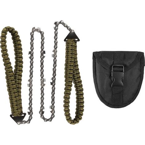 Sega a mano, sega a mano con manico in paracord, motosega, sega da potatura, sega da giardino, denti in acciaio da 65 cm, adatta per campeggio, giardinaggio, sopravvivenza nella natura selvaggia e alt (1/5)