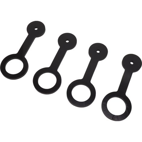 Lot de 4 sangles de verrouillage de porte de douche pour camping-car, en silicone noir. (1/5)
