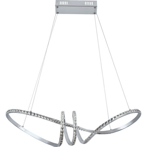 Colgante LED Dragon cromo/cristal regulable 4000k 40W (1/3)