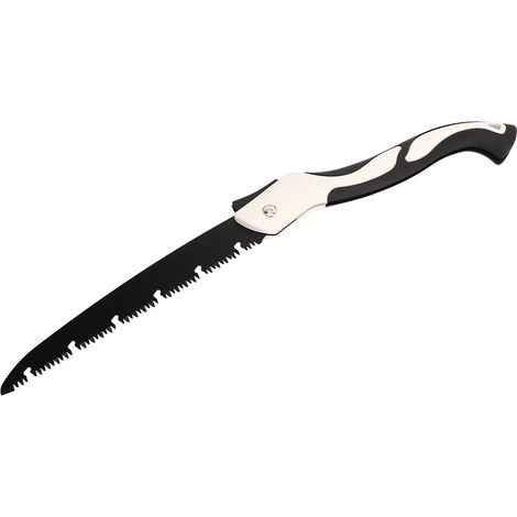 Scie à élaguer pliable 250 mm avec lame SK5 résistante, coupe rapide et élimination efficace des copeaux. (1/5)