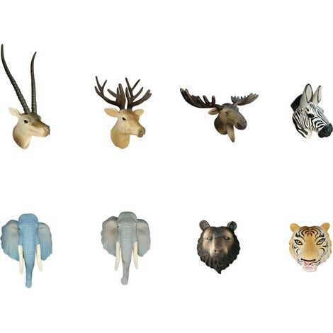 Têtes d'animaux mignonnes, aimants de réfrigérateur originaux, style nordique Instagram, décorations en relief,3D autocollants décoratifs mignons (1/5)