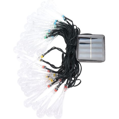 Solarbetriebene Lichterkette, IP65 wasserdicht, 2 Lichtmodi, 30 LEDs, für den Außenbereich, farbenfrohe Beleuchtung im Garten (1/5)