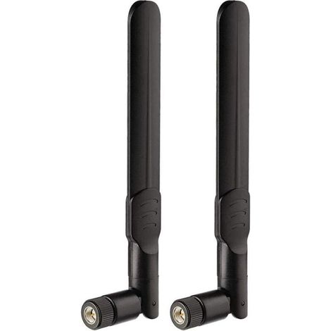 Confezione da 2 antenne 4G LTE da 8 dBi – Connettore SMA maschio – Omnidirezionali per router 4G – Compatibili con Orange, SFR, Bouygues, Free e ZTE 4G LTE -Crezuo