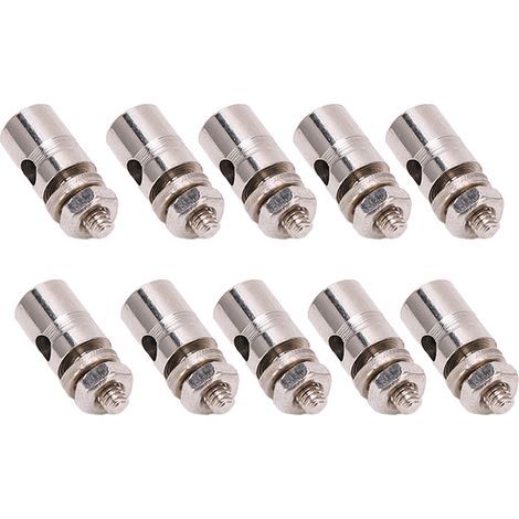 10 Pièces Liaison Rapide Ajustable 2.1mm pour Avions RC, Connecteur Métallique pour Tige de Commande Modèles Ailes Fixes