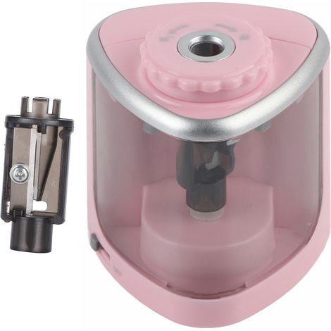 Taille-crayon électrique automatique portable, fonctionnant sur batterie ou manuel, pour étudiants et salle de classe. (1/5)