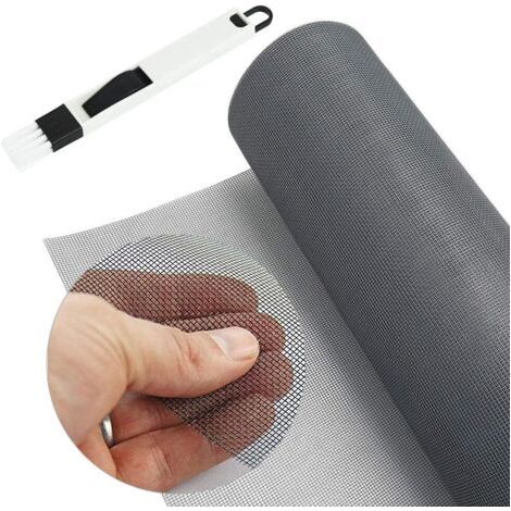 1.4x5m Moustiquaire Sur mesure en Fibre de Verre Ignifuge Grand Store Toile Filet Voile Film Moustiquaire Plissée Adaptable Rigide Anti Moustique Mouche Insecte pour Porte Fenêtre Baie Vitrée (1/5)