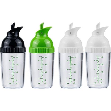 Lot de 4 shakers à vinaigrette, bouteilles mélangeurs pour vinaigrette (voir photo) (1/5)