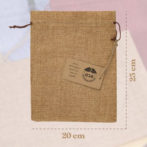 Sac en jute 25x20cm (5 couleurs)
