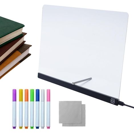 Tableaux LED à Écrire - Ardoises Luminescentes - Bloc-Notes Mémo Réinscriptible Créatif pour l'Éducation, le Divertissement, l'Apprentissage, l'Artisanat, les Sports, la Pratique (1/5)