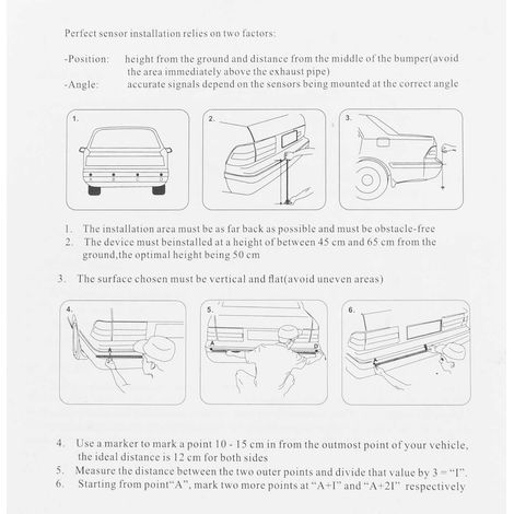 Détecteur de recul voiture 12V avec 4 capteurs et écran radar pour parking (1/5)