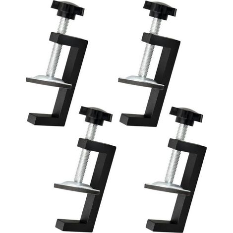 4 Pièces Serre Joint Kit, Plage de Serrage 10-57mm Pince G Réglable, Serre Joint Menuisier Clip de Fixation, Outils Accessoires pour Pince de Table, Convient pour la Fixation Du Bois, Des Tables (1/5)
