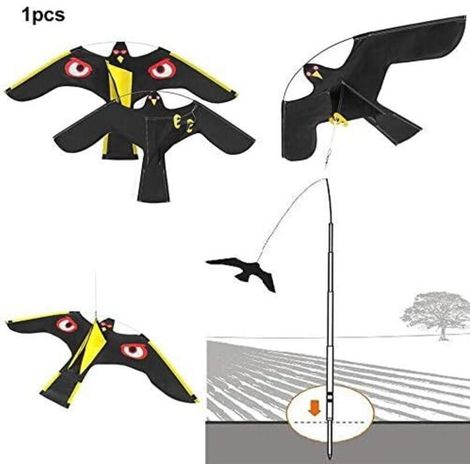 Effaroucheur d'oiseaux Flying Hawk : Cerf-volant Répulsif pour Jardin, Épouvantail pour la Cour et la Maison - Décoration de Protection de Ferme (1/4)
