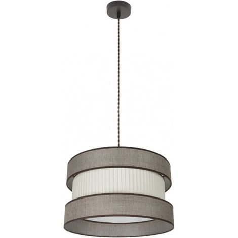Pendelleuchte home 1xe27 braun/braun-beige regx40x40 cm