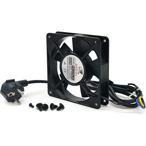 1 Ventilateur de toit 12cm, Aspiration ou Ventilation, Baie Rack 19 et 10 pouces, Câble 1,10m